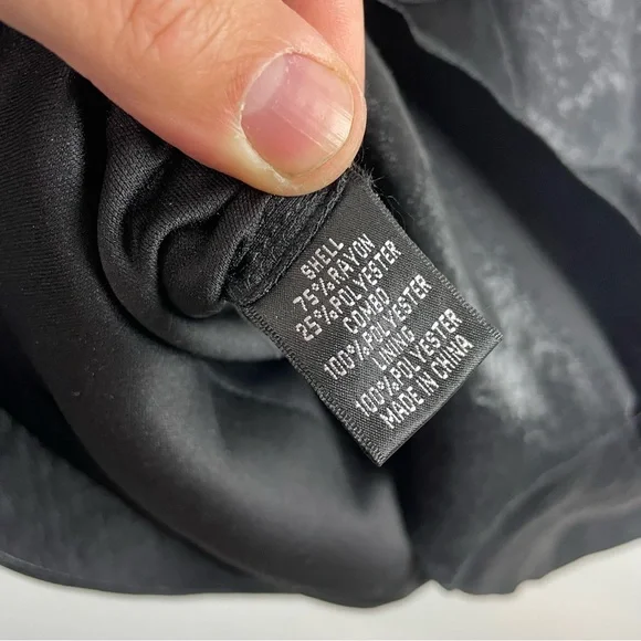 NWT Adrianna Papell Black Cocktail Dress Tiered Ruffle Sleeveless Beaded Neck - Picture 11 of 12